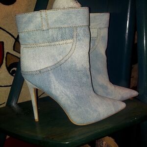 Denim  Ankle  Boots
